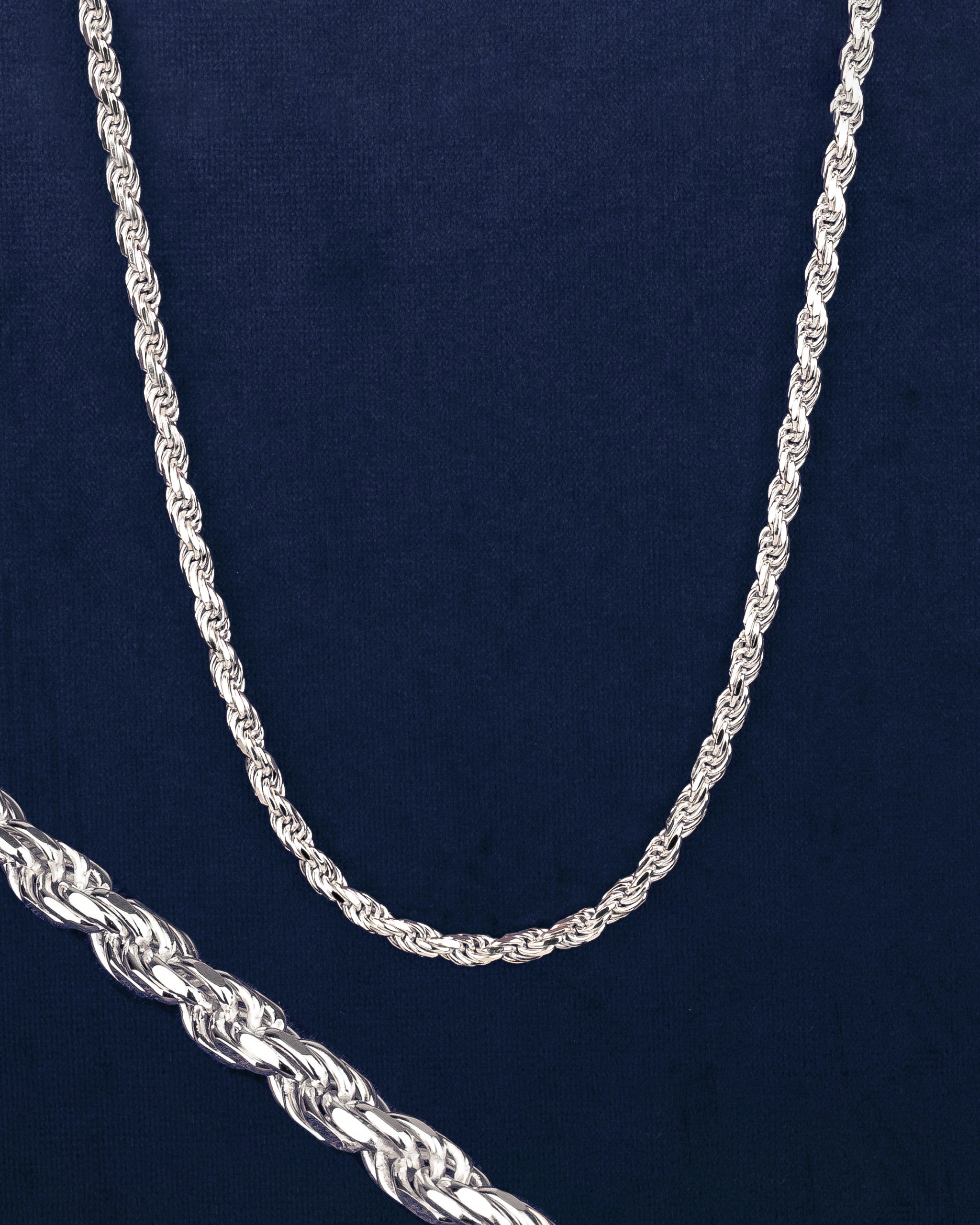 Necklace 925S - <tc>Rope</tc> 4mm