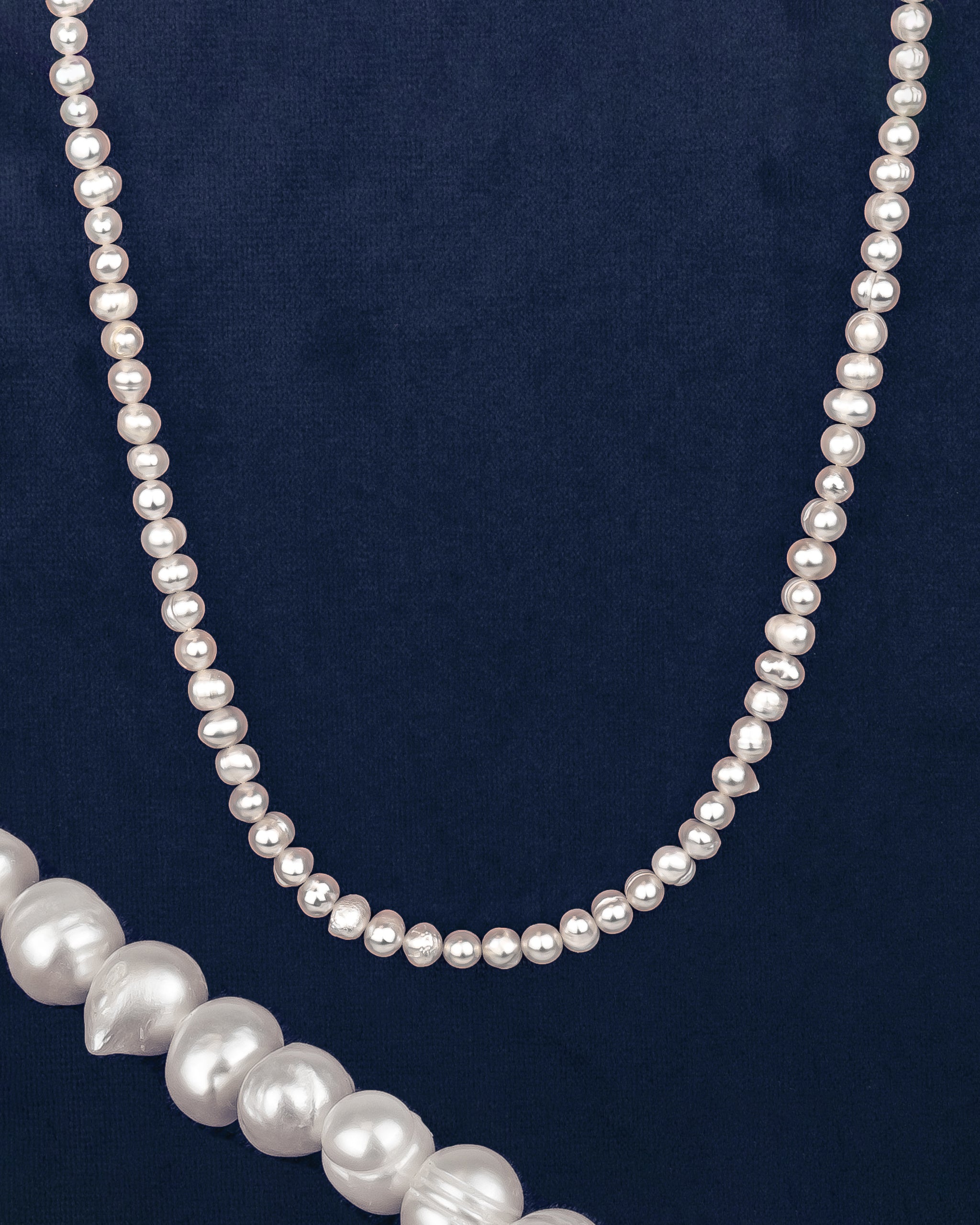 Pearl necklace 925S - Freshwater pearls