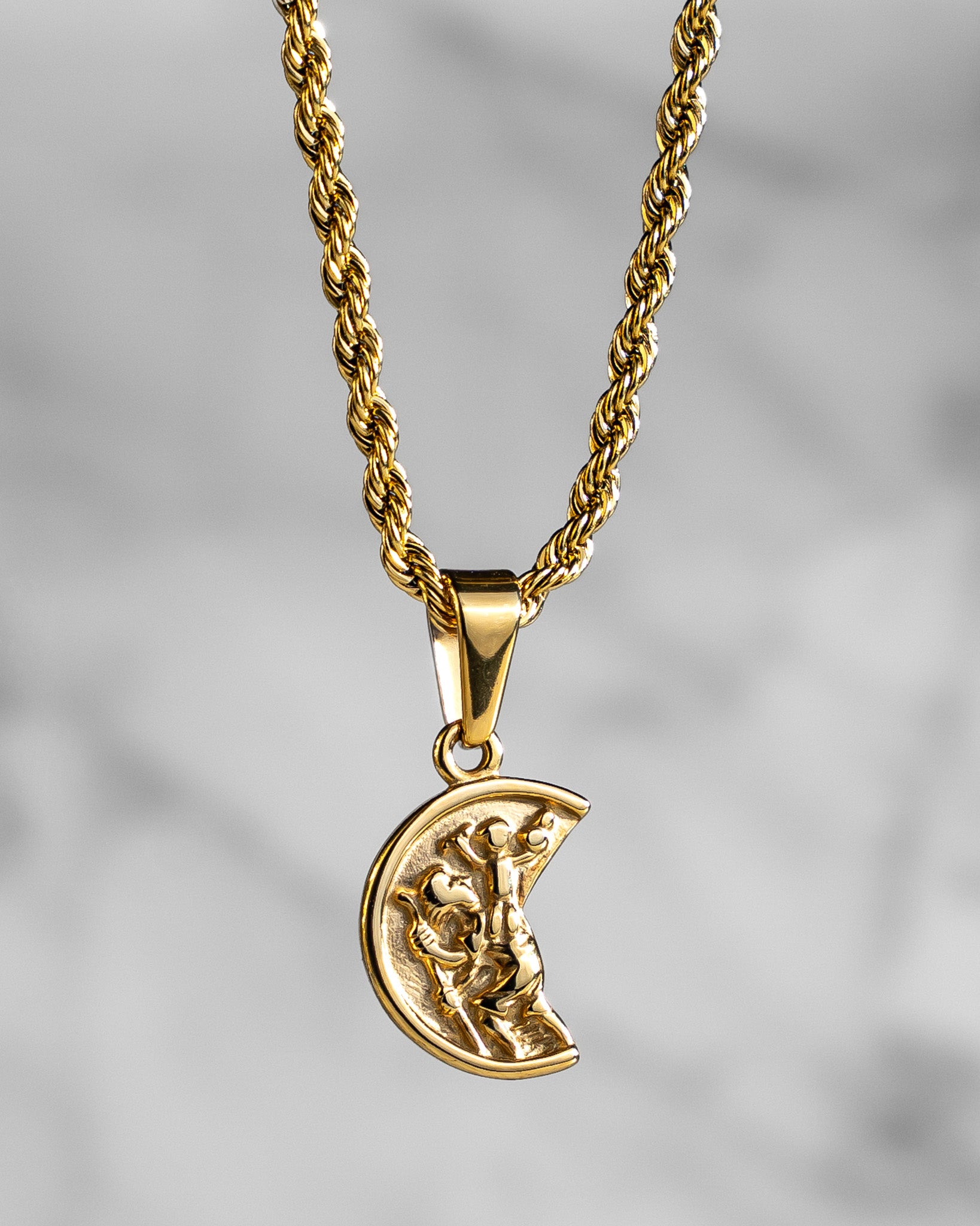 Stahlanhänger - St. Christopherus Gold