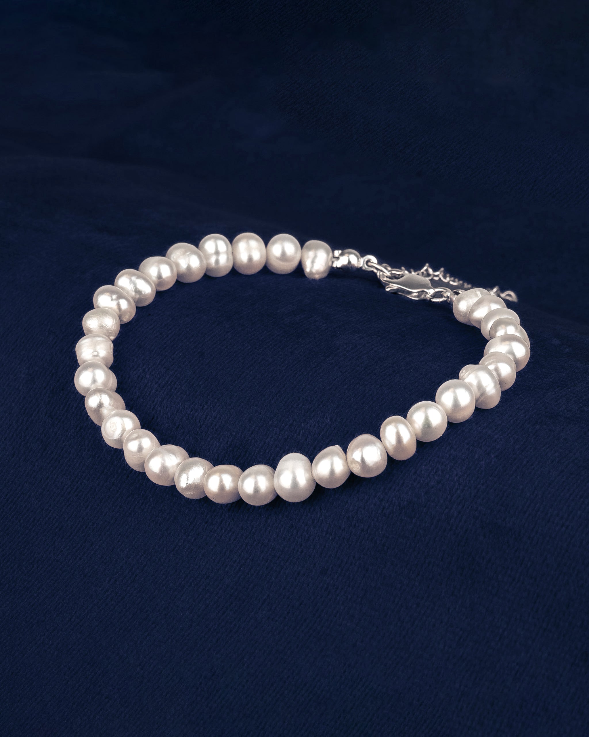 Pearl bracelet 925S - Freshwater pearls