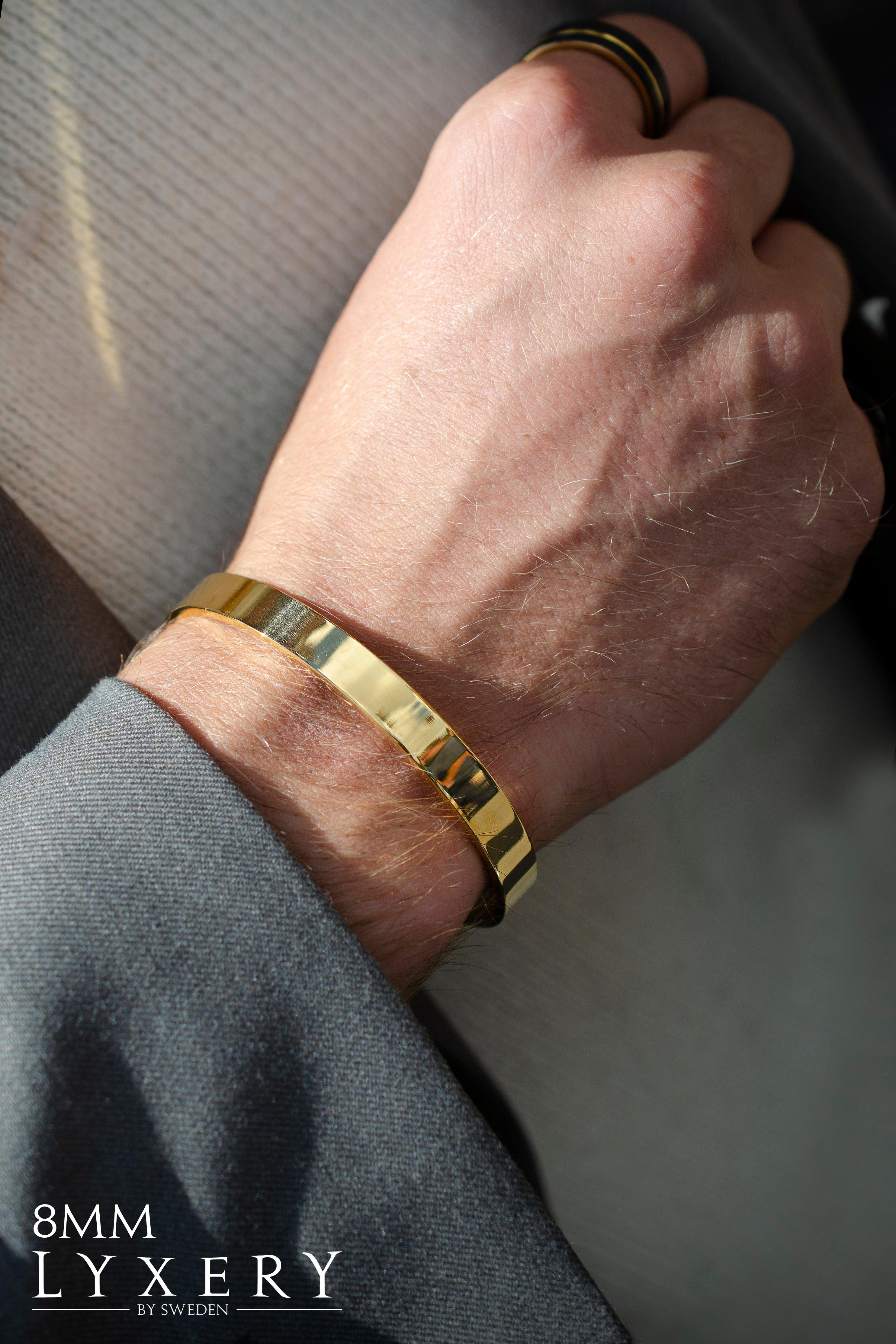 Cuff armband polerad guld - Lyxery By Sweden AB