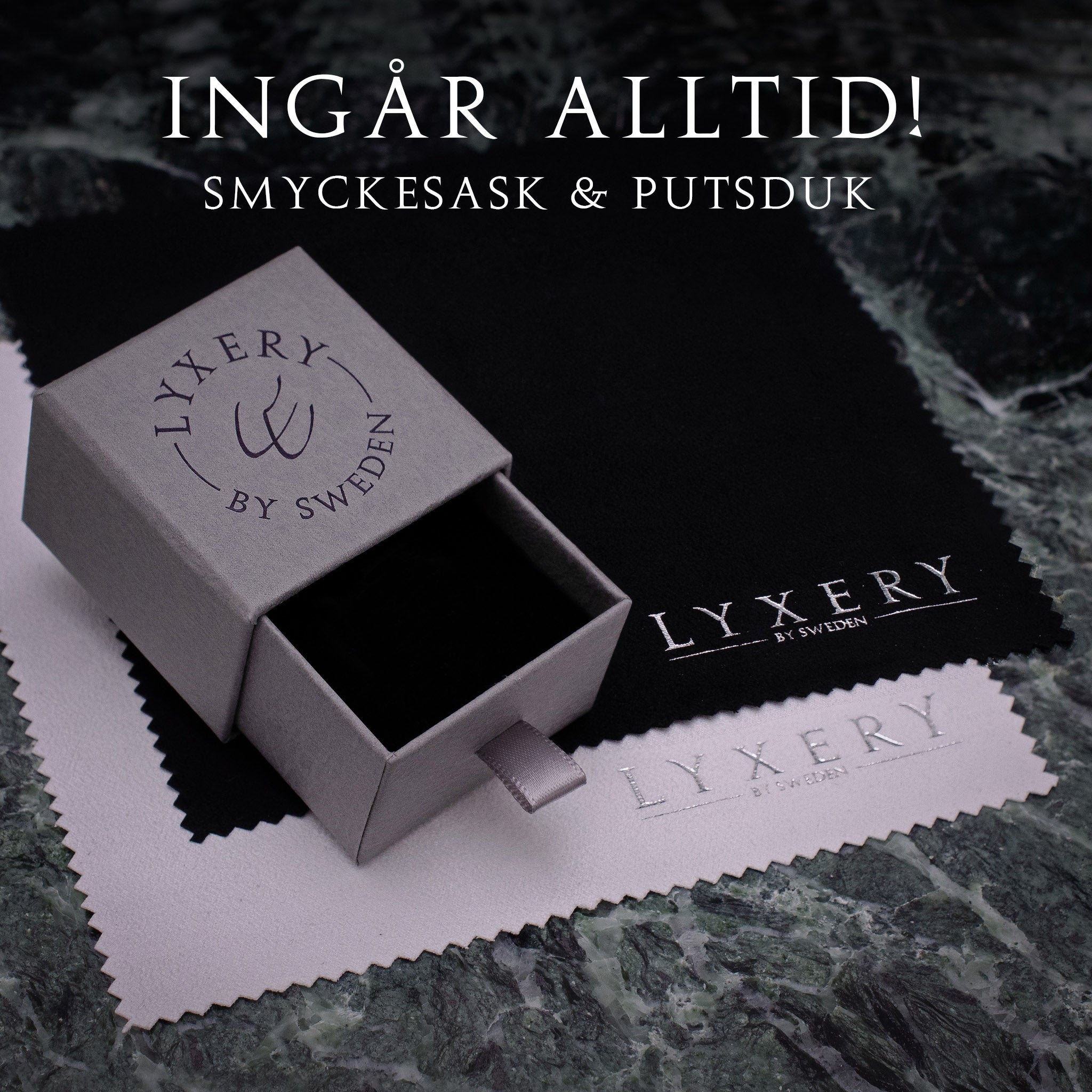 Klackring - Vit marmor - Ringar Herr - Lyxery By Sweden AB