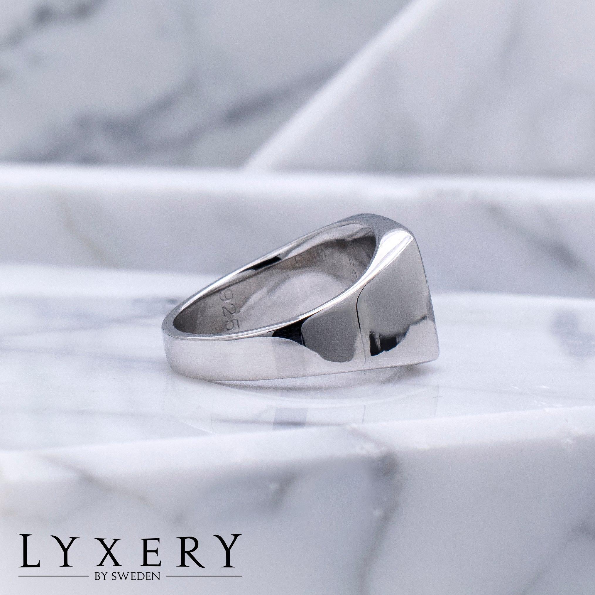 Klackring - Vit marmor - Ringar Herr - Lyxery By Sweden AB