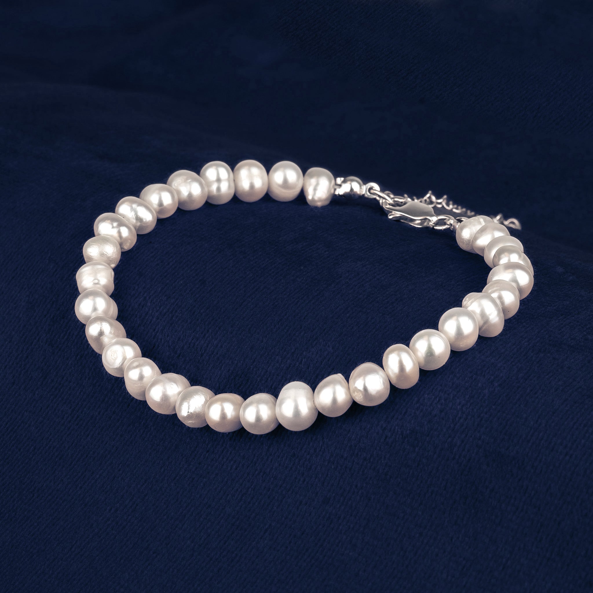 Pearl bracelet 925S - Freshwater pearls