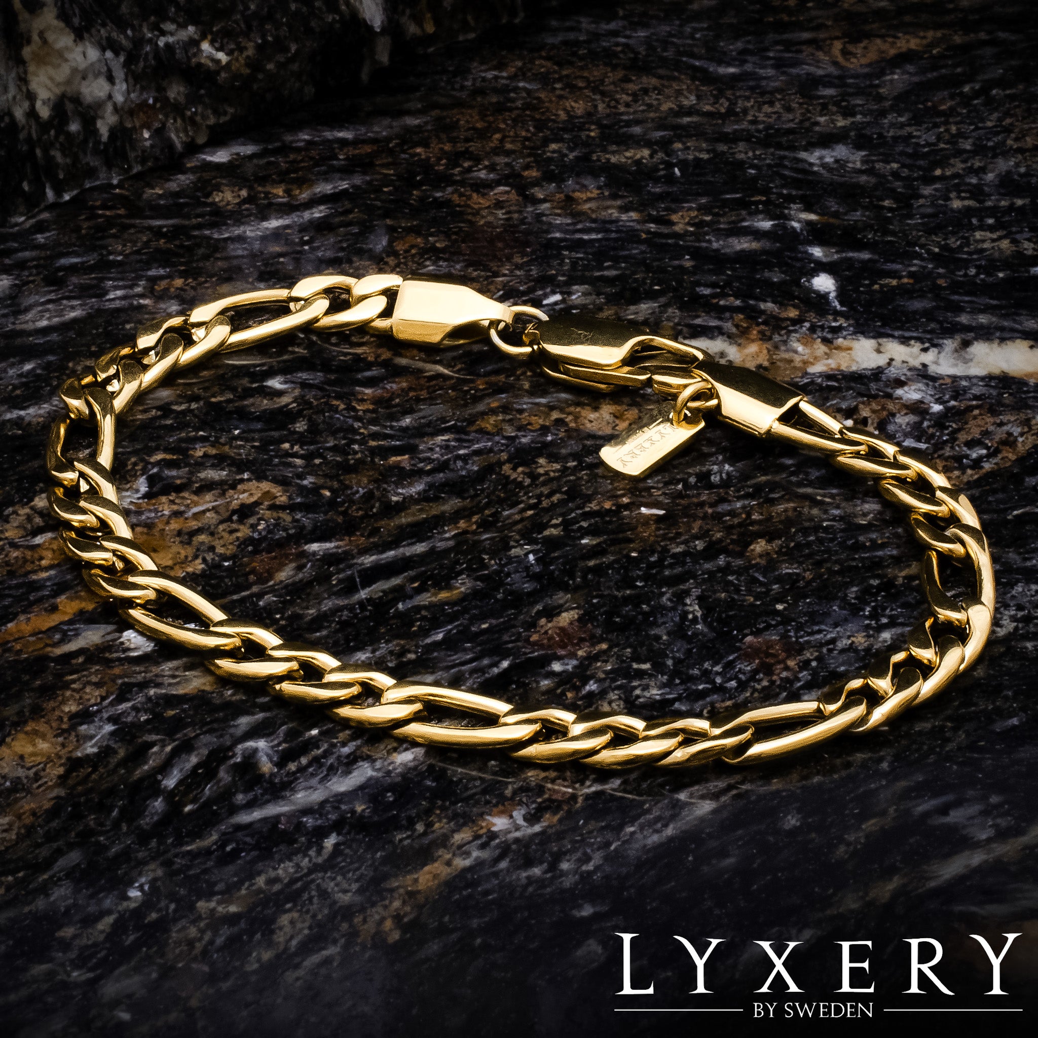 Steel bracelet - Figaro Bracelet Gold