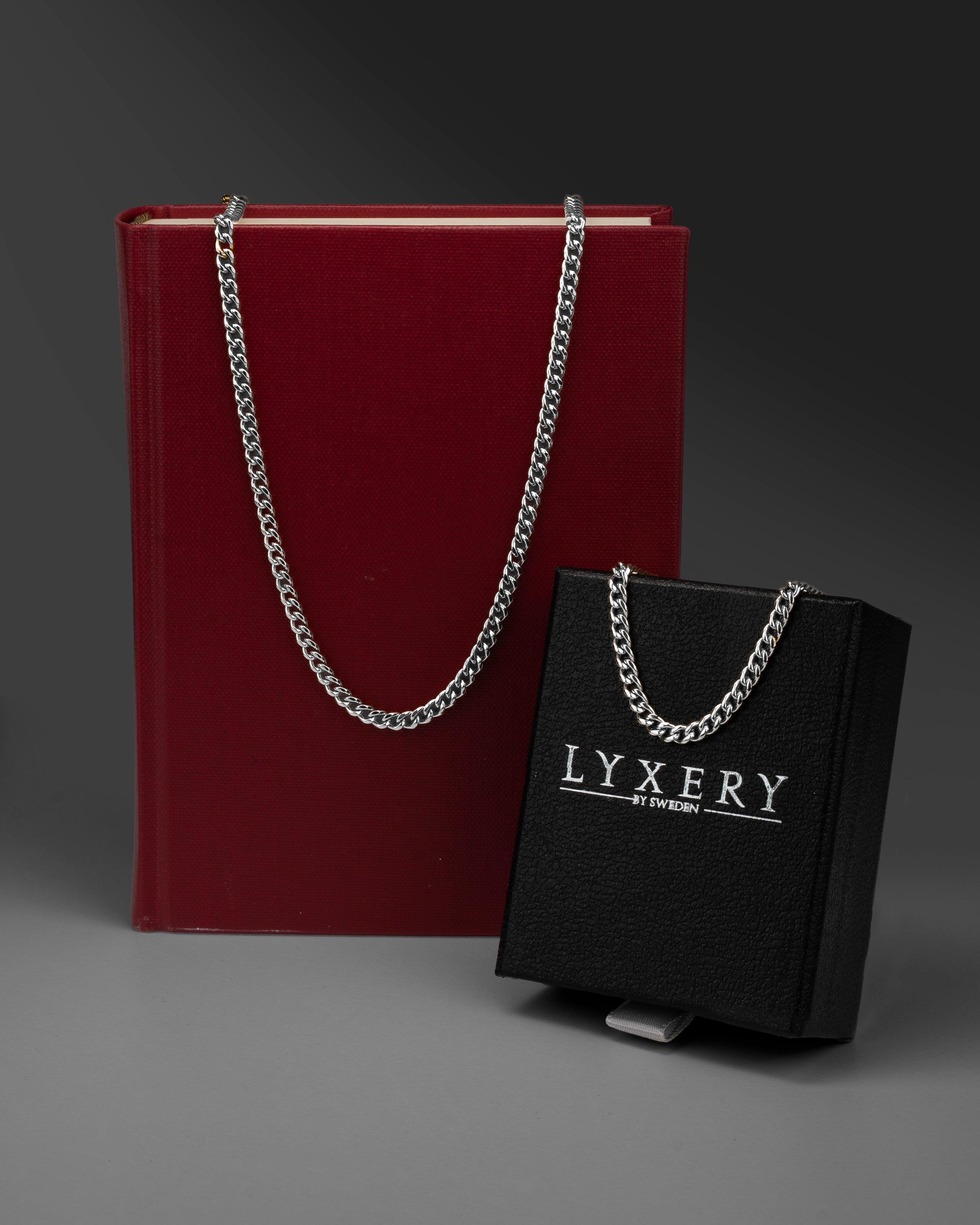 Cuban 4mm silver - ONE SIZE