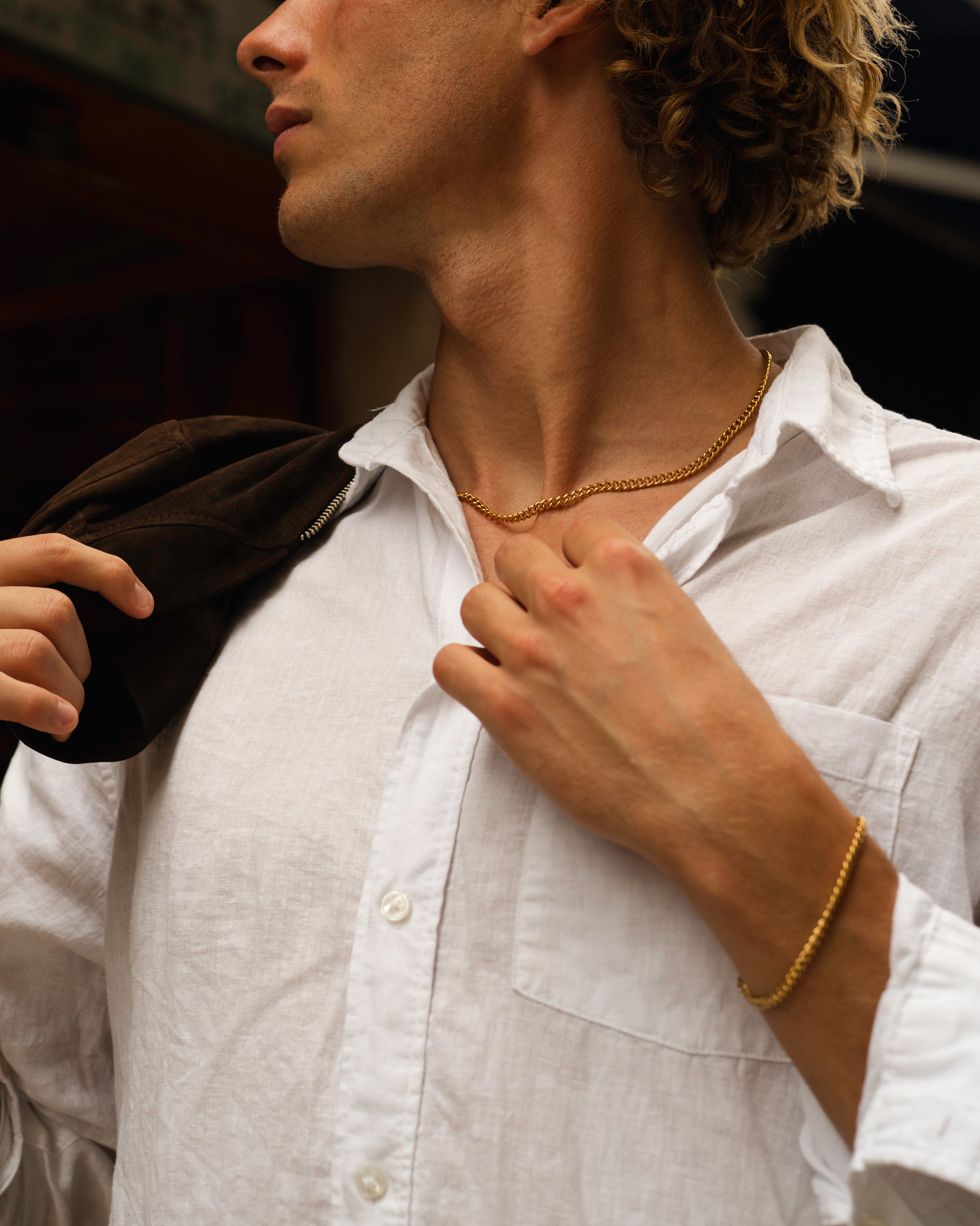 Cuban 4mm guld - ONE SIZE