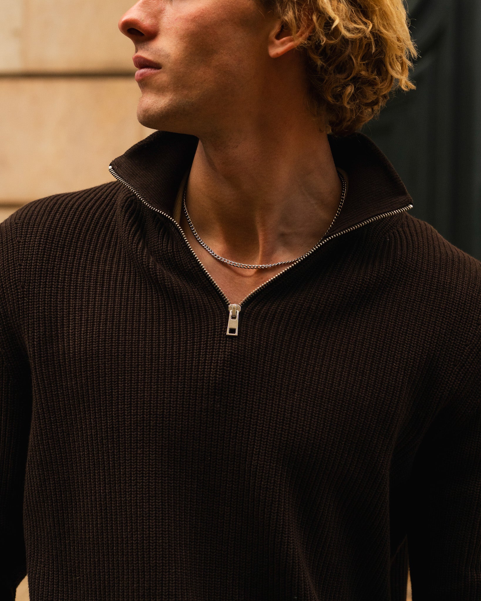 Cuban 4mm silver - ONE SIZE