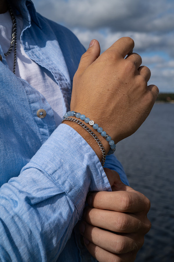 Stenarmband - Aquamarine
