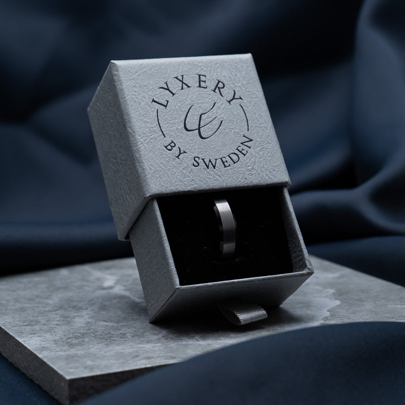 Ring - Slim Borstad Silver - Ringar Herr - Lyxery By Sweden AB