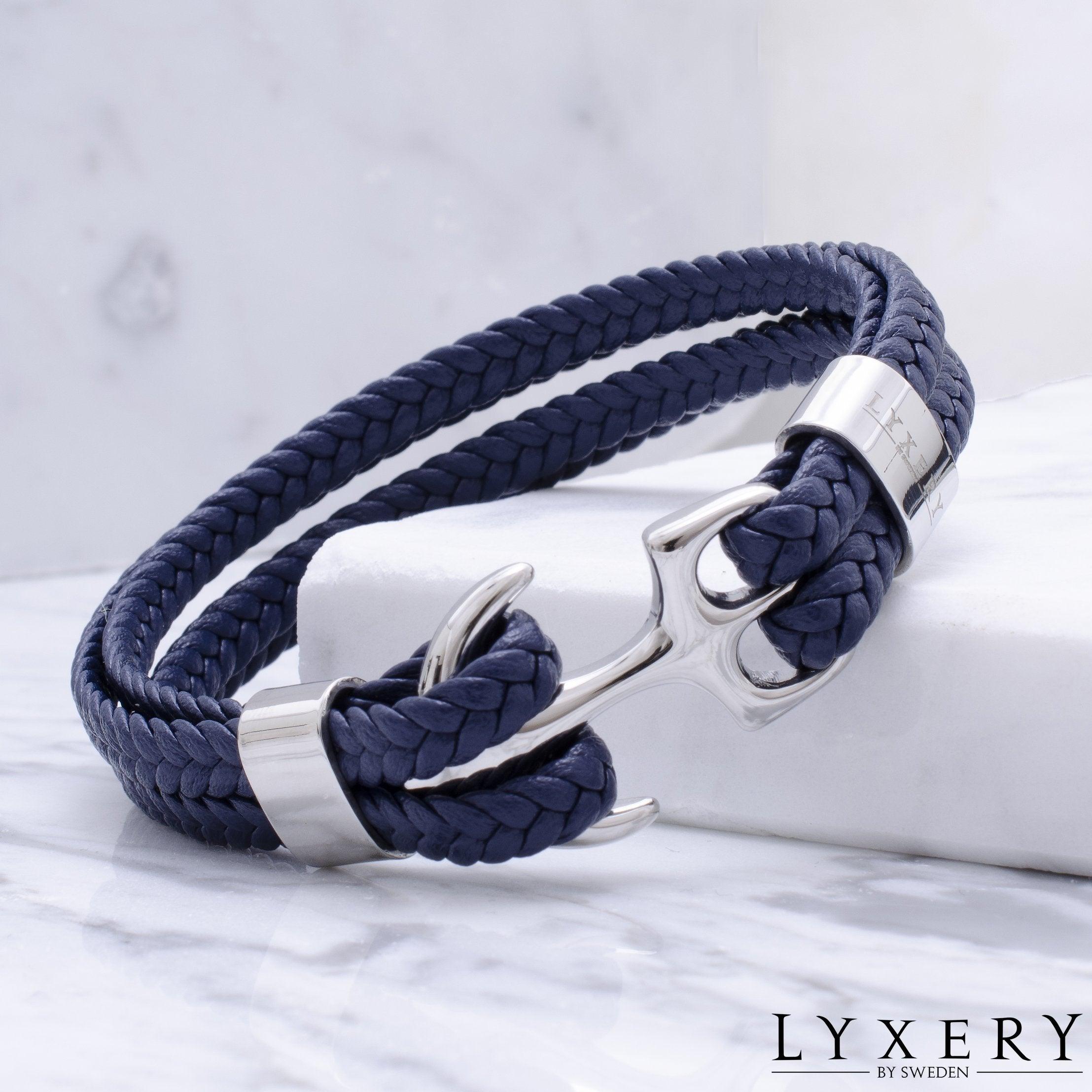 Läderarmband med ankare - Ocean - Läderarmband - Lyxery By Sweden AB