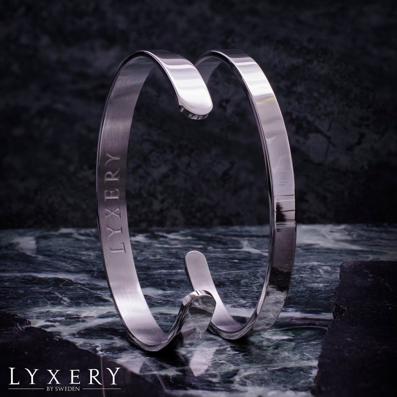 Cuff armband polerad silver - Lyxery By Sweden AB