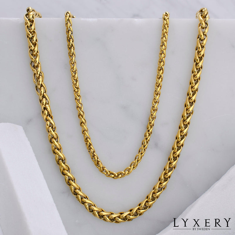 Halskedja i stål - Wheat Gold - Halskedja - Lyxery By Sweden AB